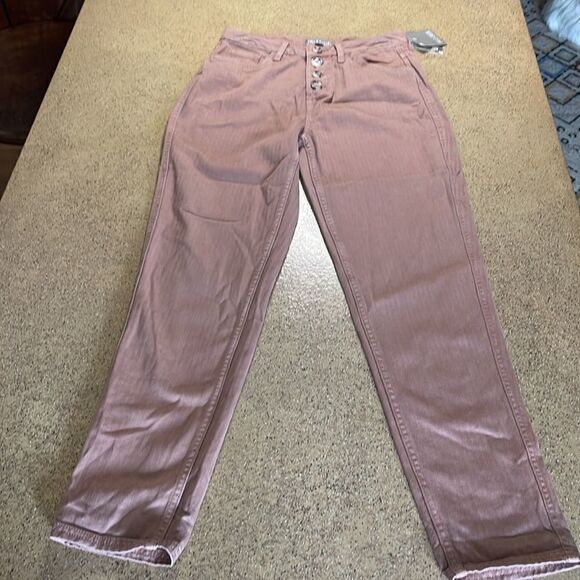 NEW Straight Leg Pants w Exposed Button Fly sz 4 - Picture 2 of 16